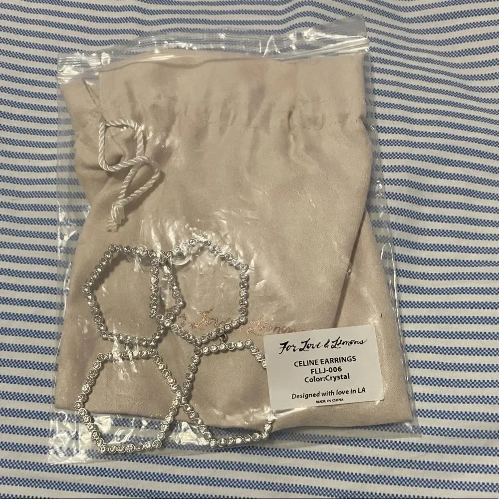 Celine Earrings, Crystal